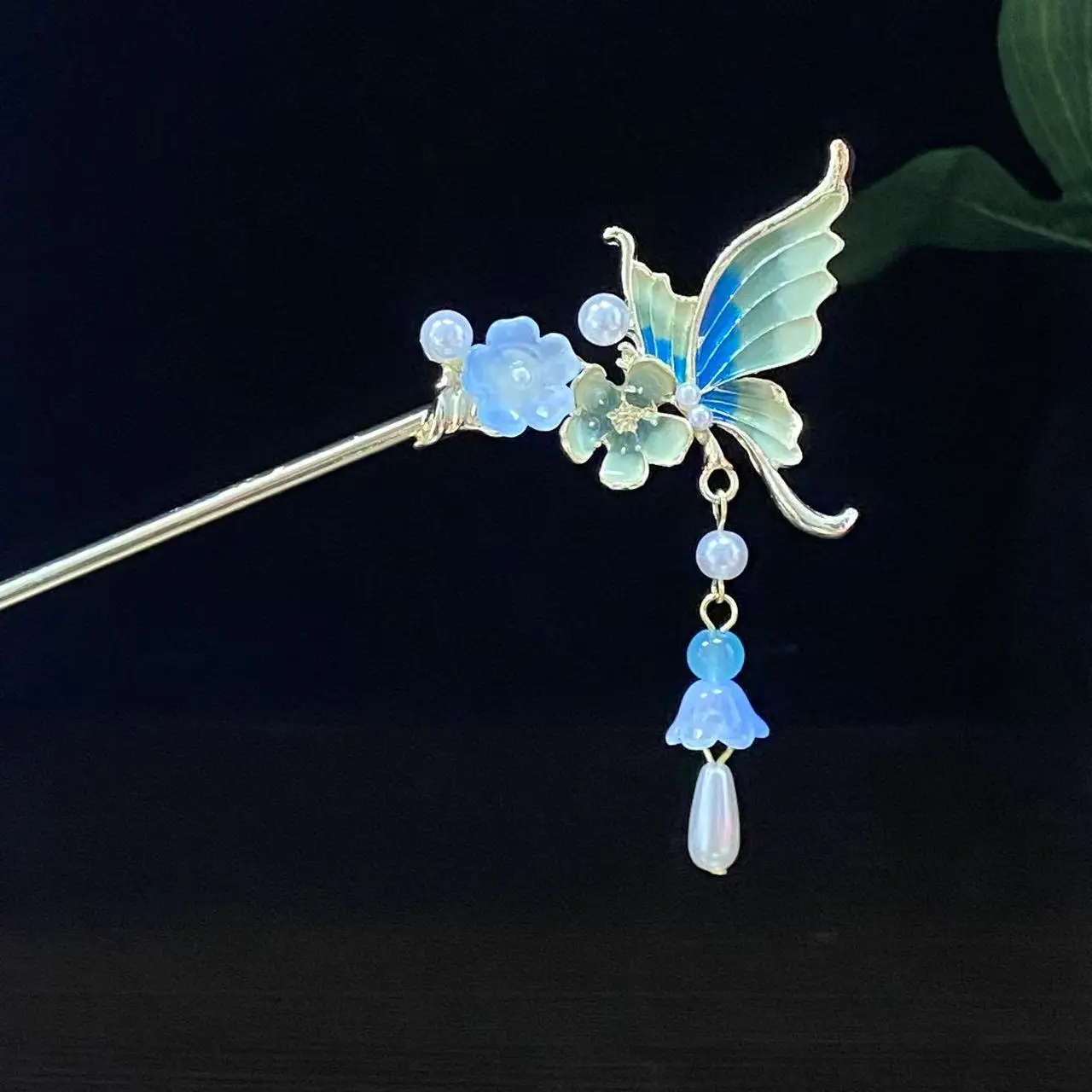Antique Star Hanfu Hairpin with Pearl Drop - Image 55