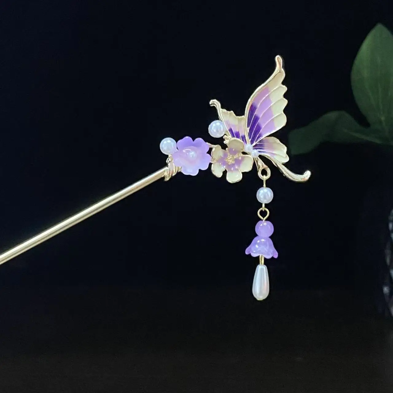 Antique Star Hanfu Hairpin with Pearl Drop - Image 56