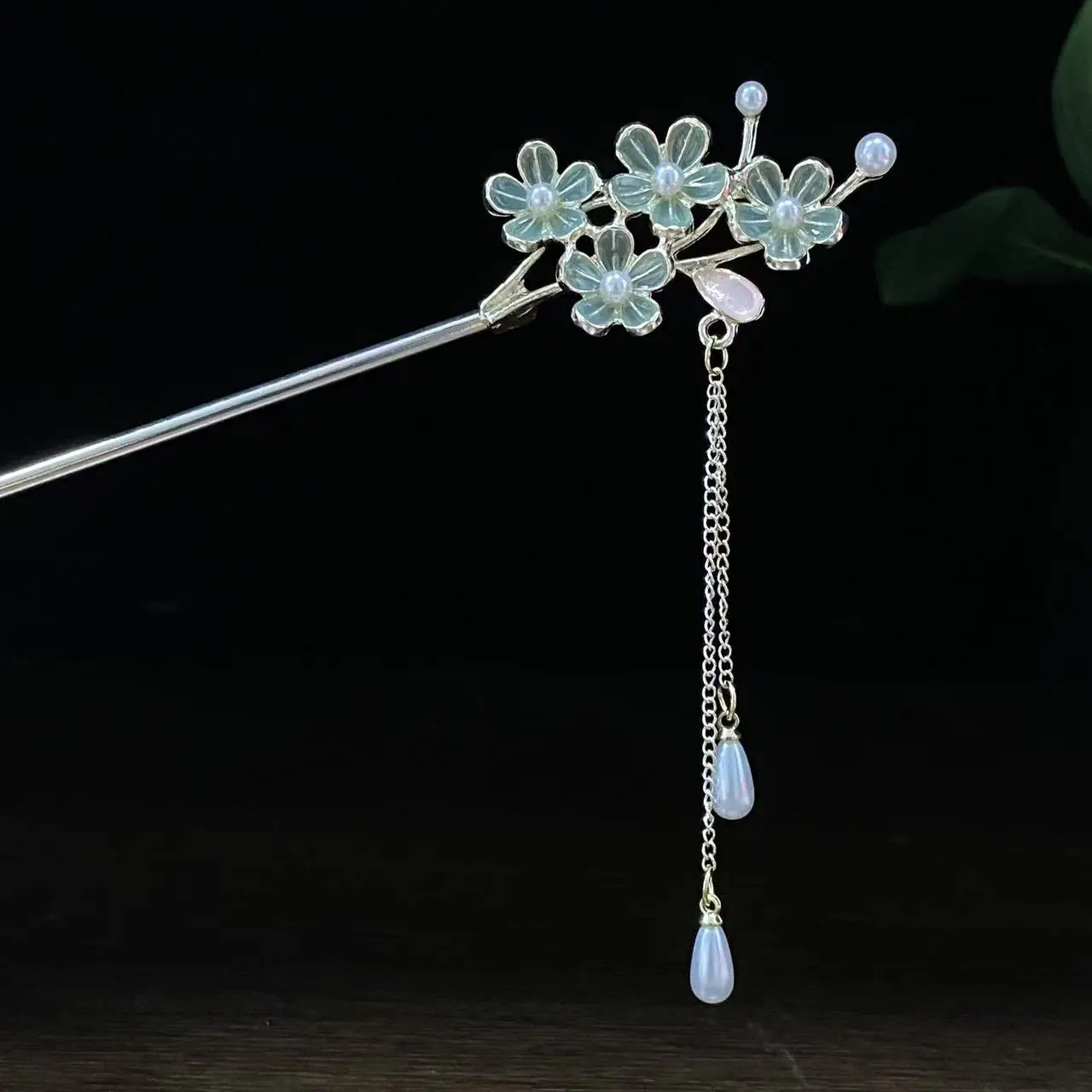 Antique Star Hanfu Hairpin with Pearl Drop - Image 58