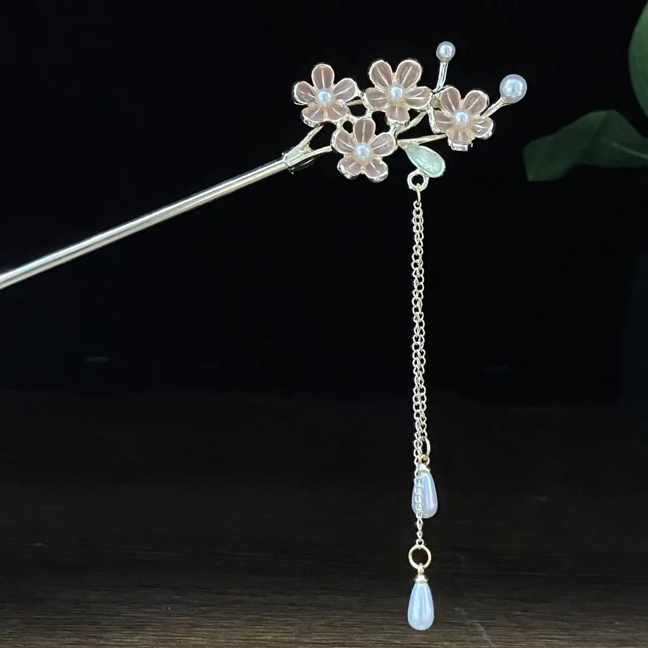 Antique Star Hanfu Hairpin with Pearl Drop - Image 59