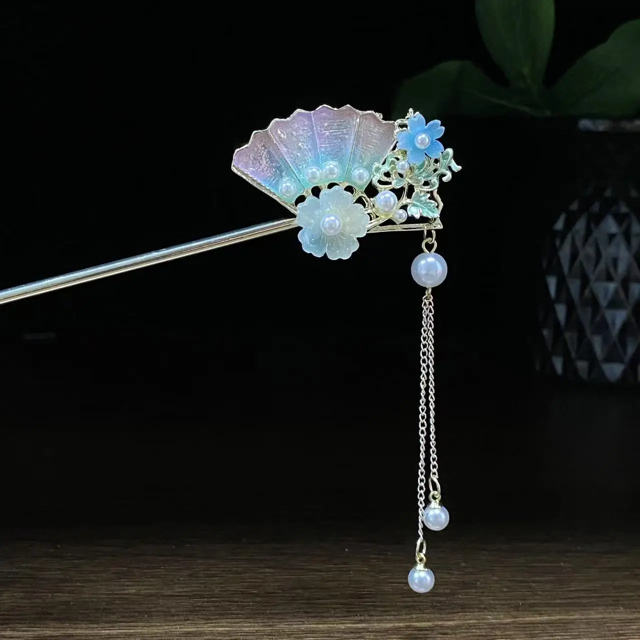 Antique Star Hanfu Hairpin with Pearl Drop - Image 60