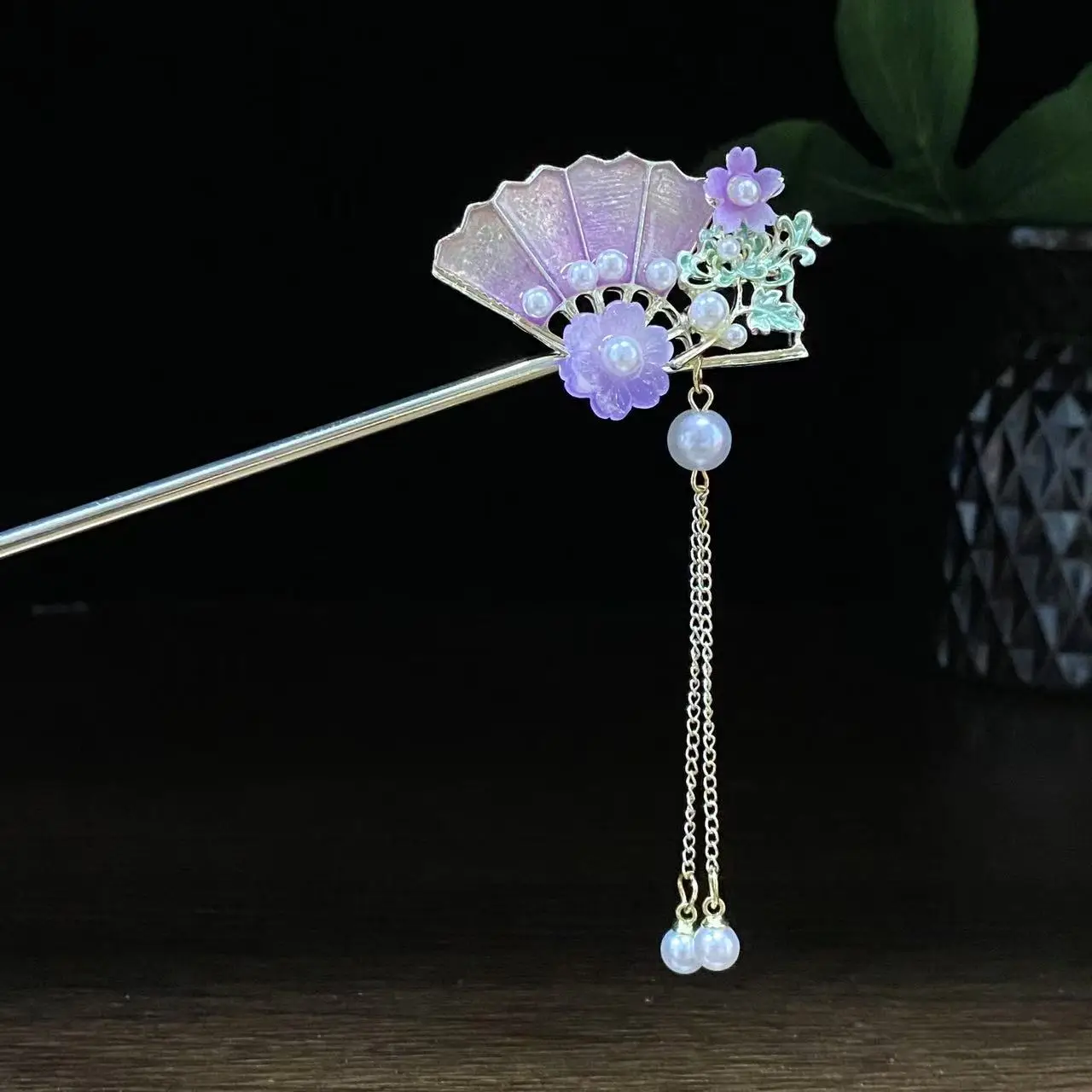 Antique Star Hanfu Hairpin with Pearl Drop - Image 62