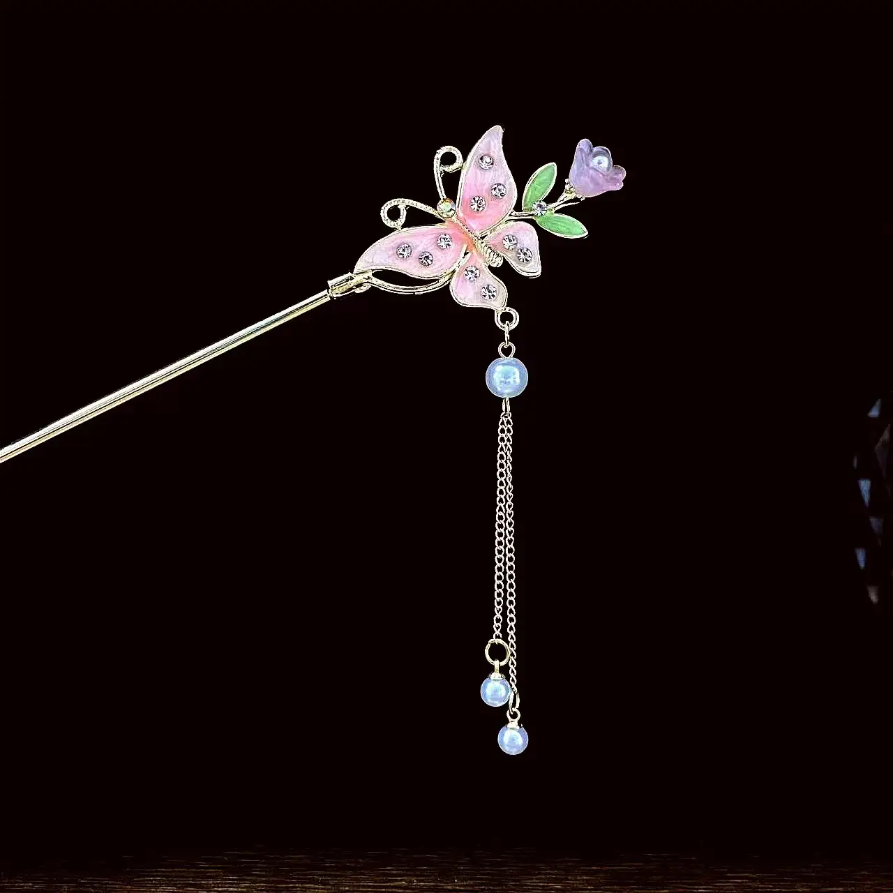 Antique Star Hanfu Hairpin with Pearl Drop - Image 74