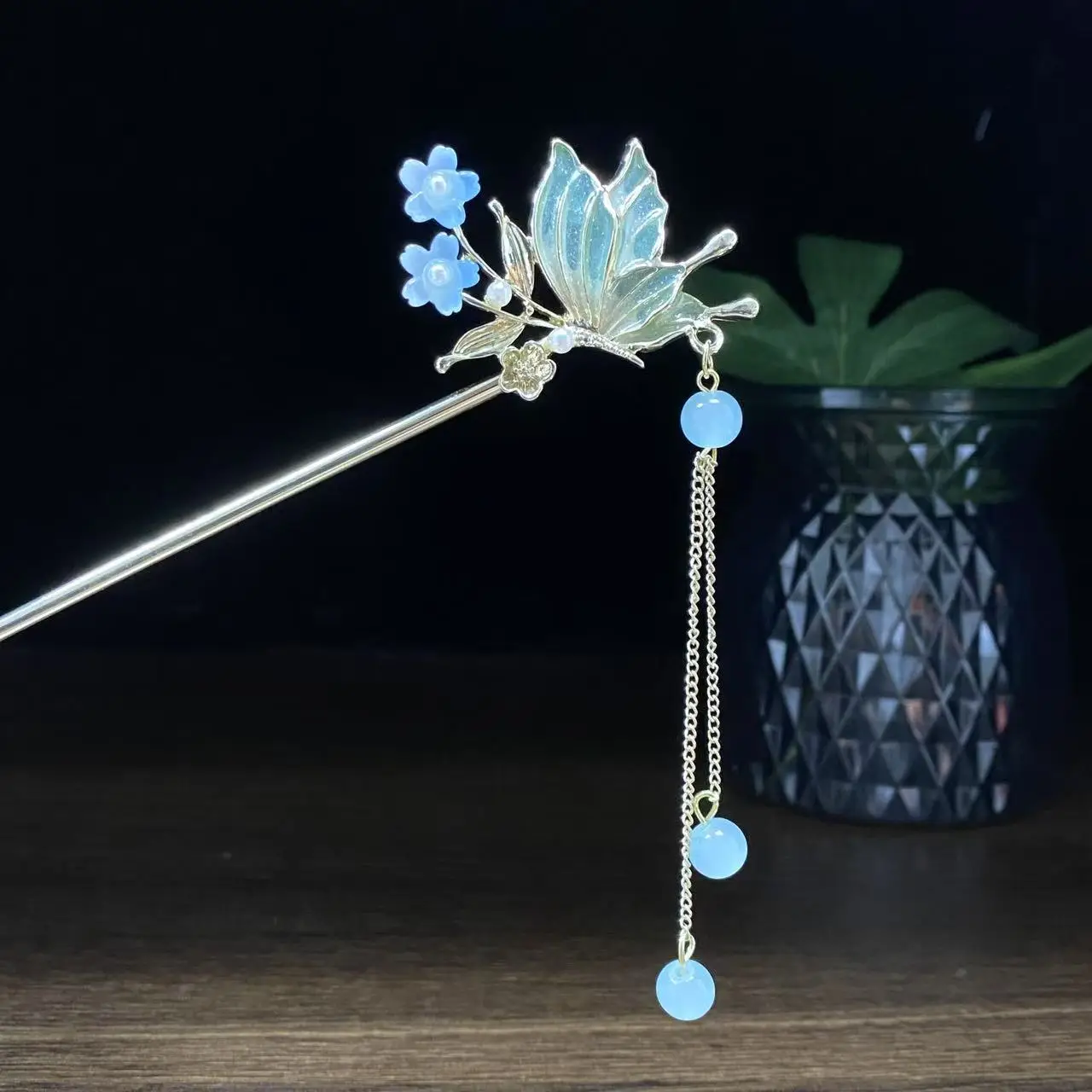 Antique Star Hanfu Hairpin with Pearl Drop - Image 85