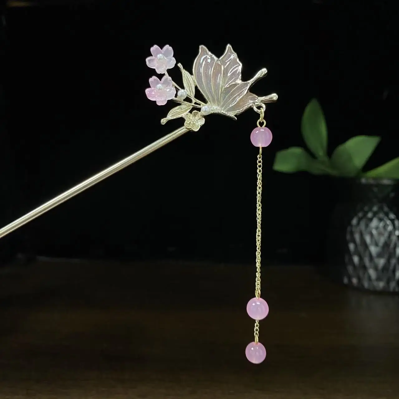 Antique Star Hanfu Hairpin with Pearl Drop - Image 86