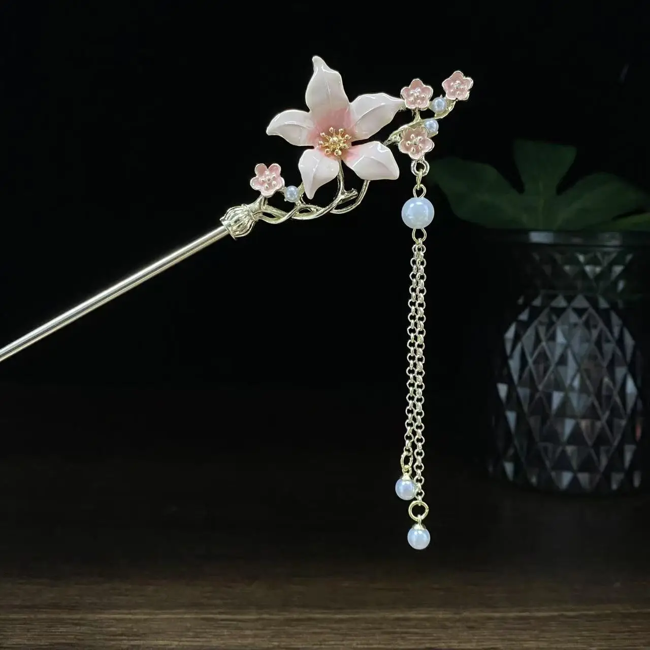 Antique Star Hanfu Hairpin with Pearl Drop - Image 87