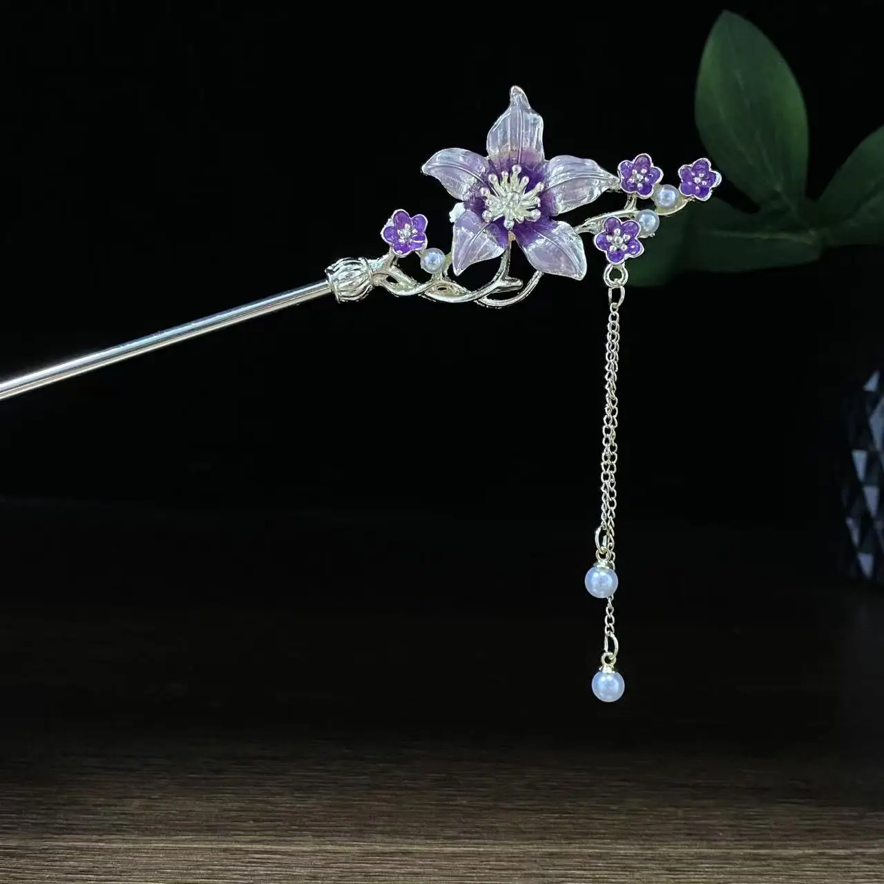 Antique Star Hanfu Hairpin with Pearl Drop - Image 89