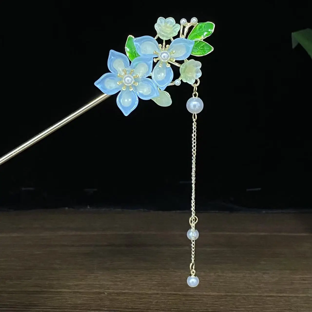 Antique Star Hanfu Hairpin with Pearl Drop - Image 90