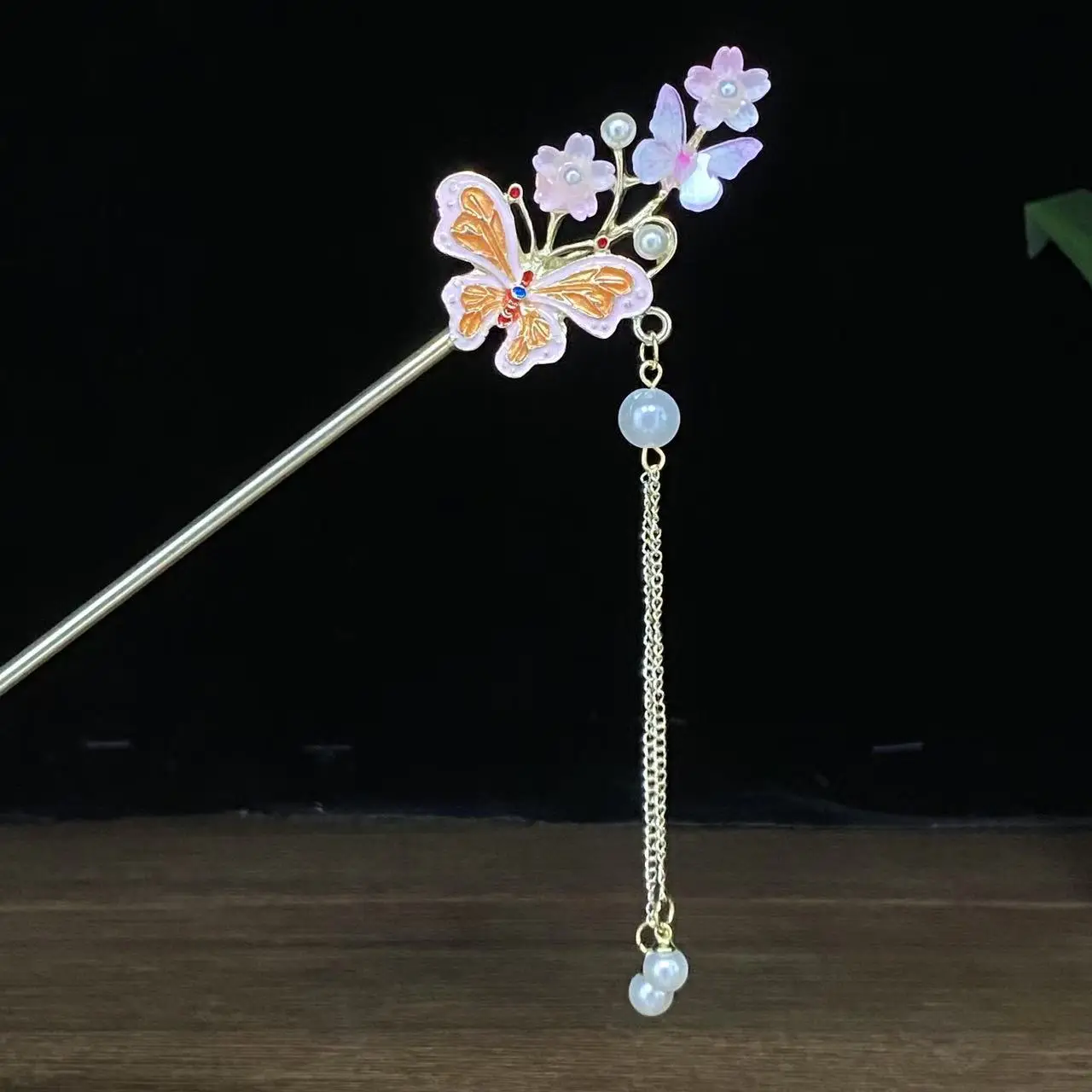 Antique Star Hanfu Hairpin with Pearl Drop - Image 93