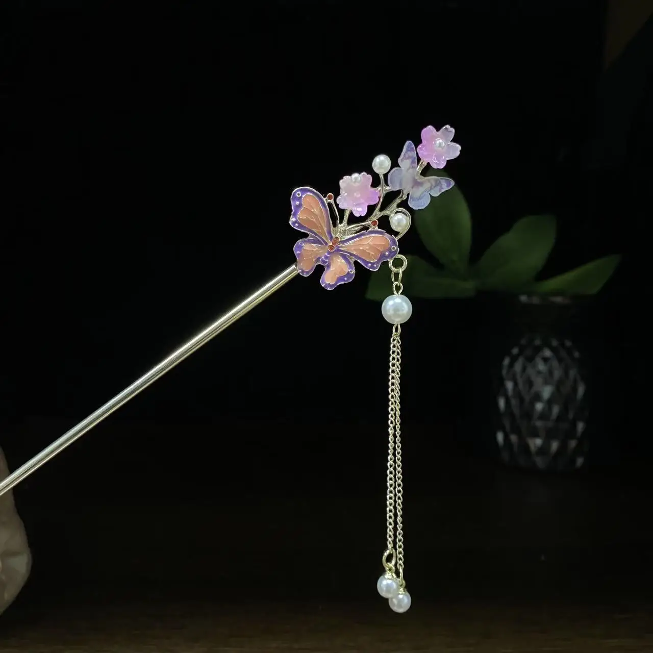 Antique Star Hanfu Hairpin with Pearl Drop - Image 95