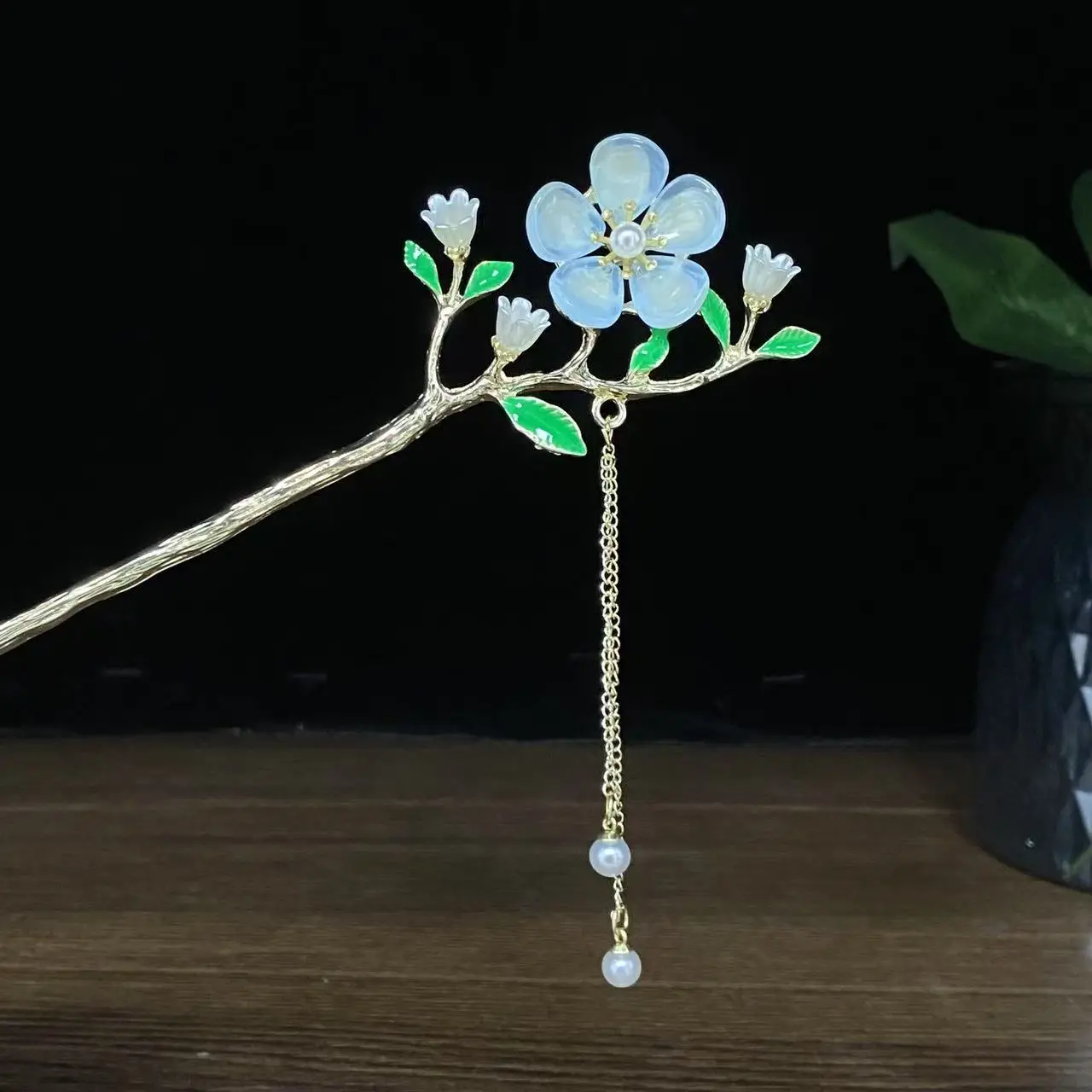 Antique Star Hanfu Hairpin with Pearl Drop - Image 96
