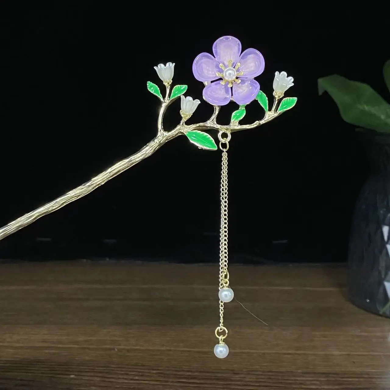 Antique Star Hanfu Hairpin with Pearl Drop - Image 97