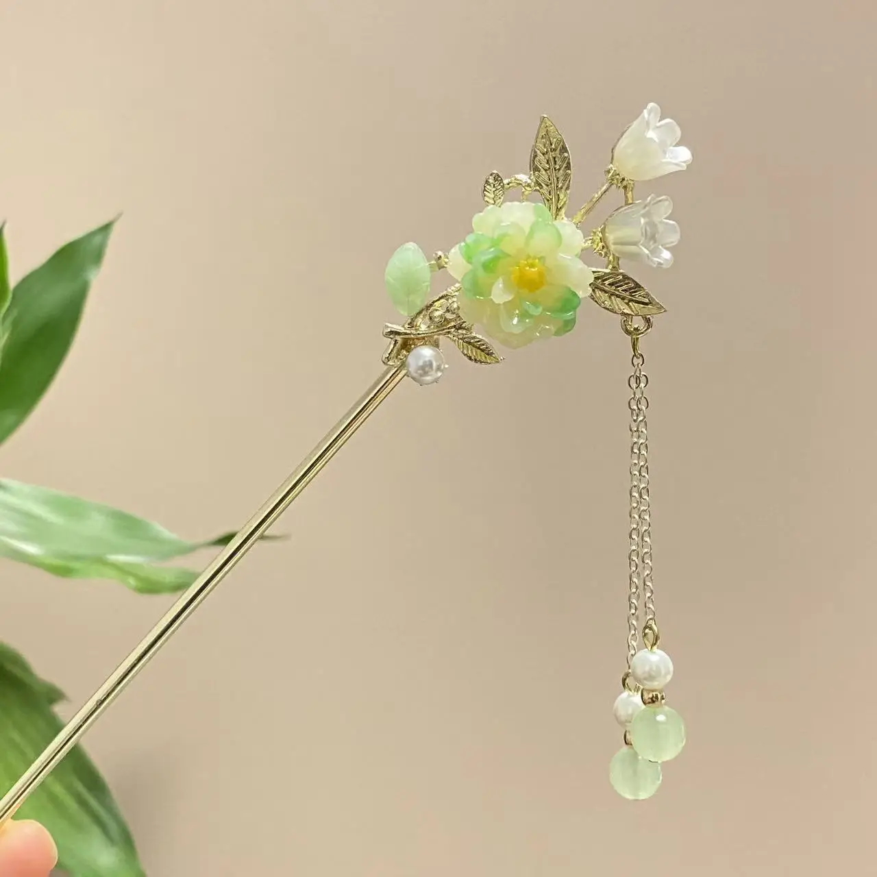 Antique Star Hanfu Hairpin with Pearl Drop - Image 98