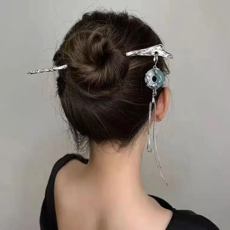 Antique Star Hanfu Hairpin with Pearl Drop - Image 136