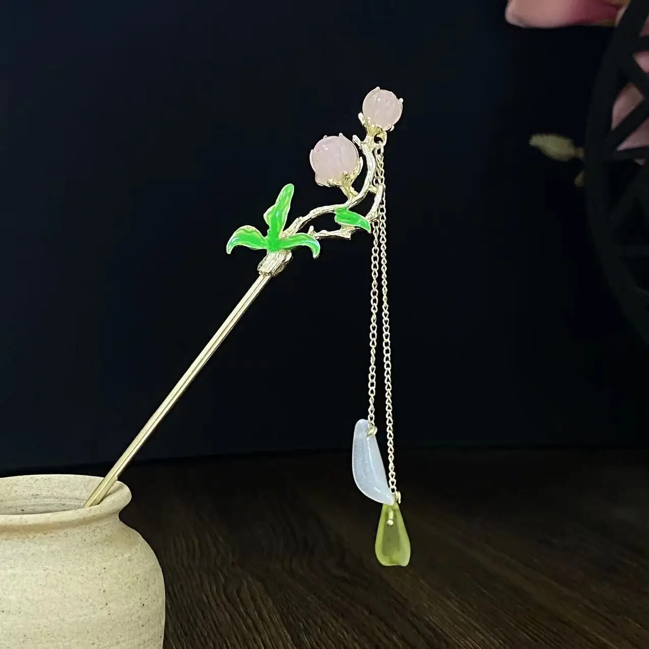 Antique Star Hanfu Hairpin with Pearl Drop - Image 141