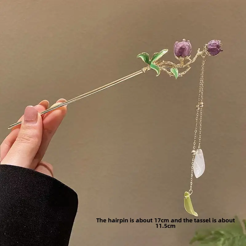 Antique Star Hanfu Hairpin with Pearl Drop - Image 142