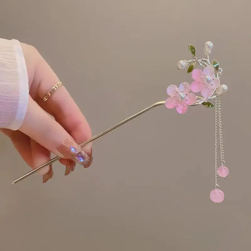 Antique Star Hanfu Hairpin with Pearl Drop - Image 18