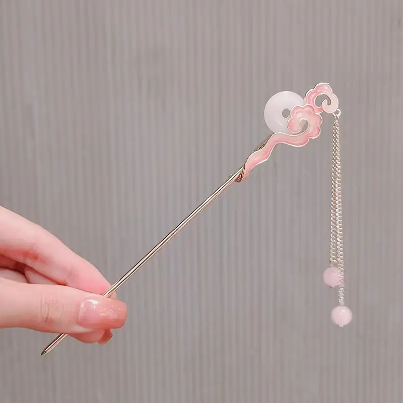 Antique Star Hanfu Hairpin with Pearl Drop - Image 8
