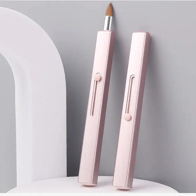 Cross-border Aluminum Double Lip Brush Makeup Artist