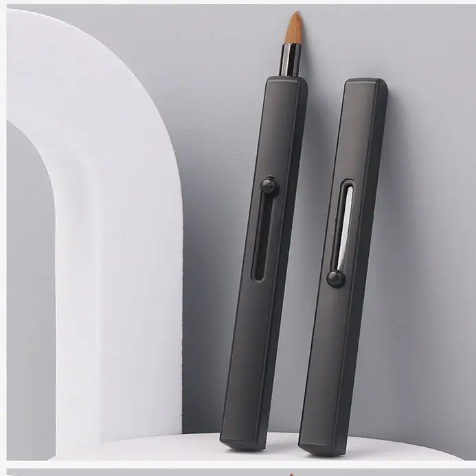 Cross-border Aluminum Double Lip Brush Makeup Artist