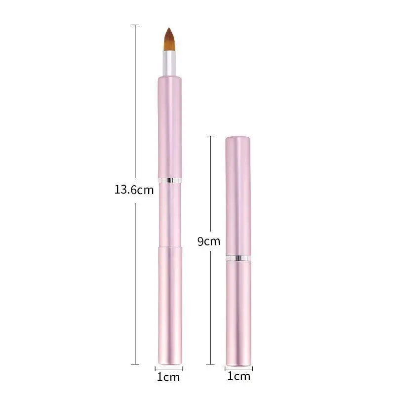 Cross-border Aluminum Double Lip Brush Makeup Artist