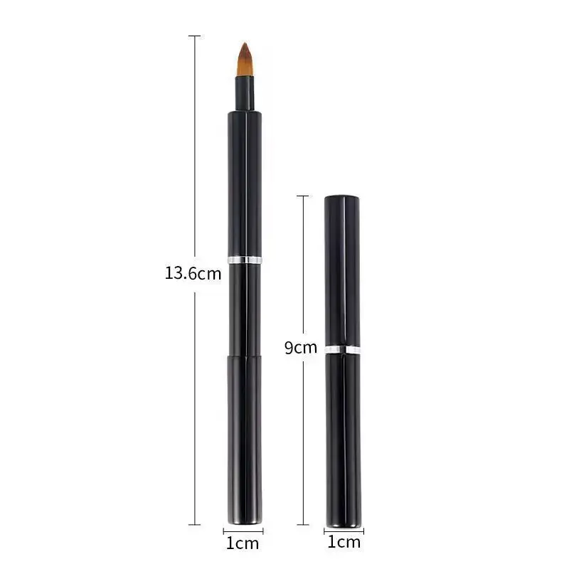 Cross-border Aluminum Double Lip Brush Makeup Artist