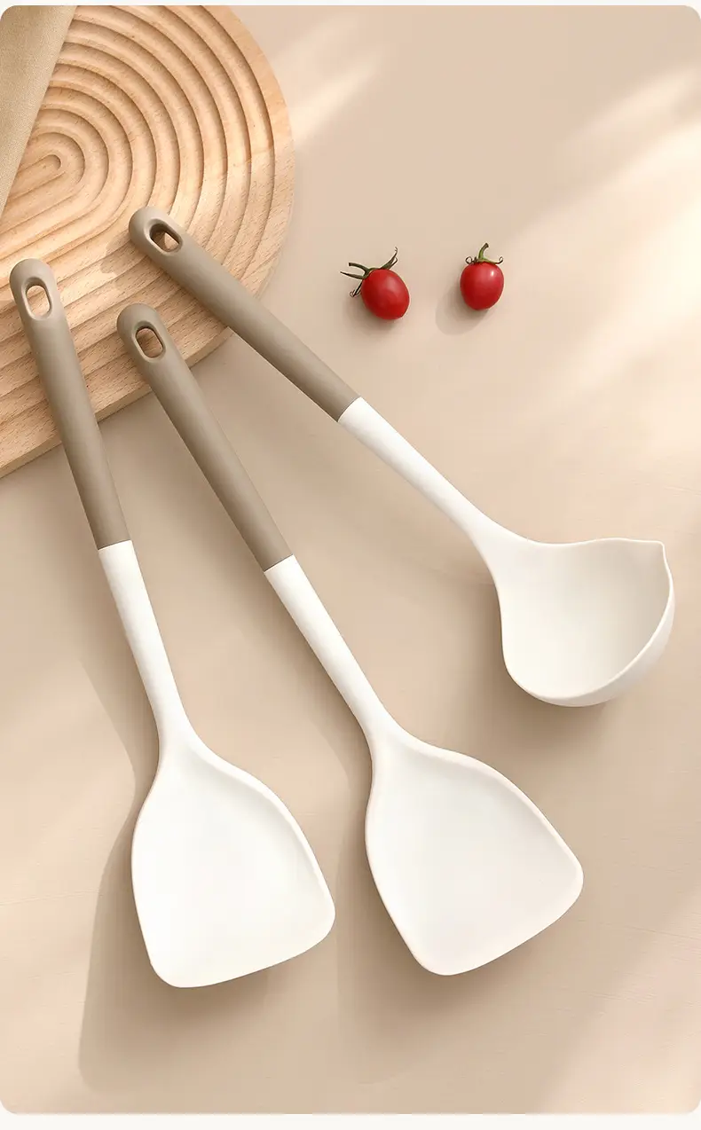 FaSoLa Household Nylon High Temperature Resistant Silicone Non-Stick Pot Shovel Soup Spoon Set Kitchen Household Cooking Tools — feature 15