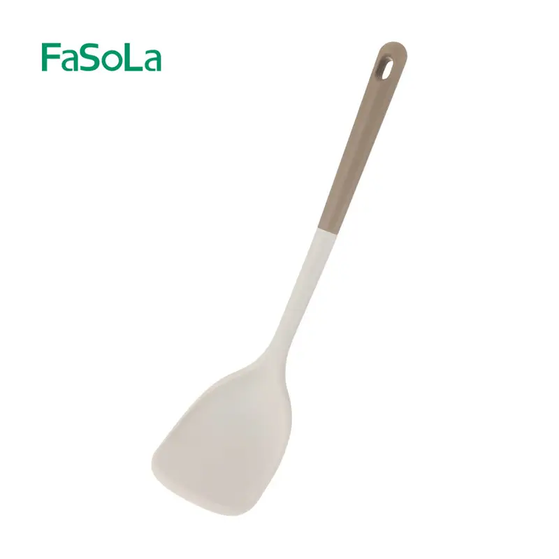 FaSoLa Household Nylon High Temperature Resistant Silicone Non-Stick Pot Shovel Soup Spoon Set Kitchen Household Cooking Tools