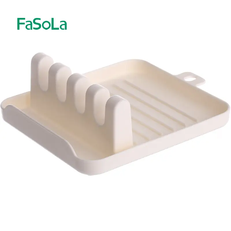 FaSoLa Household Nylon High Temperature Resistant Silicone Non-Stick Pot Shovel Soup Spoon Set Kitchen Household Cooking Tools