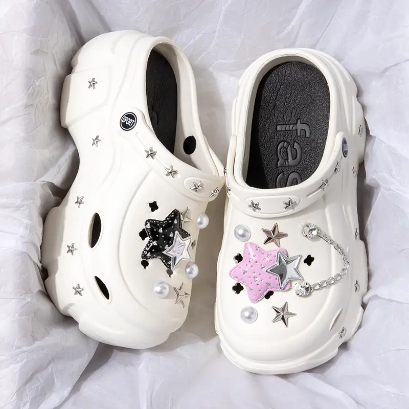 Nanbo Wan White EVA Heel Slippers Summer - Image 3