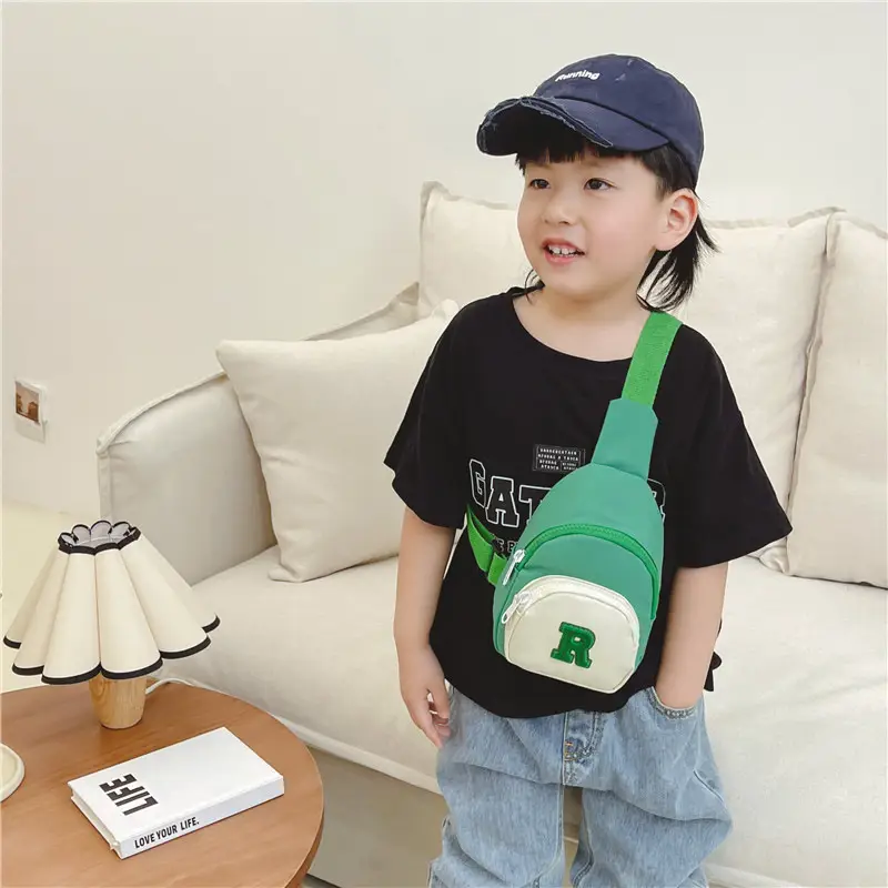 Kids Coin Purse Black White Letters Crossbody Bag - Image 16