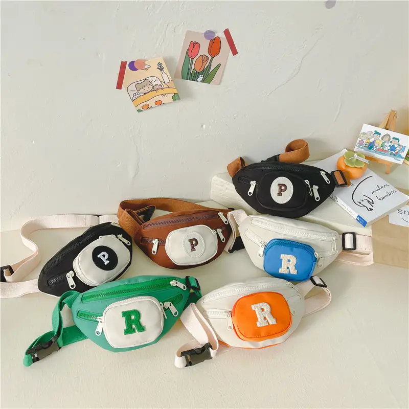 Kids Coin Purse Black White Letters Crossbody Bag - Image 17