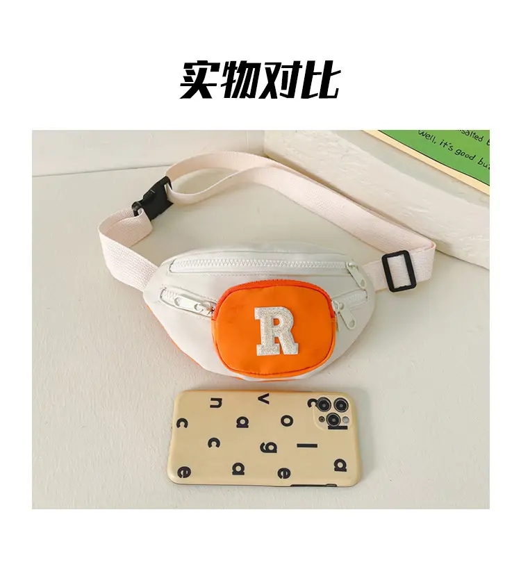 Kids Coin Purse Black White Letters Crossbody Bag — feature 34