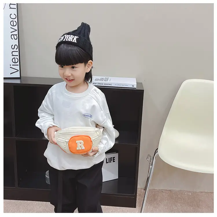 Kids Coin Purse Black White Letters Crossbody Bag — feature 38