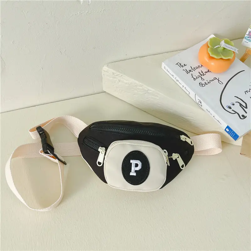 Kids Coin Purse Black White Letters Crossbody Bag - Image 9