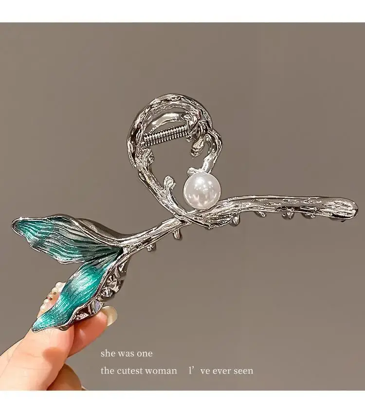 Pearl Shark Hair Clip Large 13cm Women's Headwear — feature 11