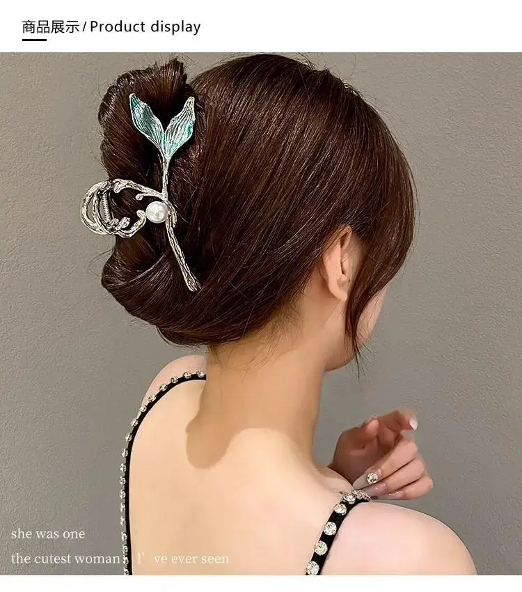 Pearl Shark Hair Clip Large 13cm Women's Headwear — feature 3