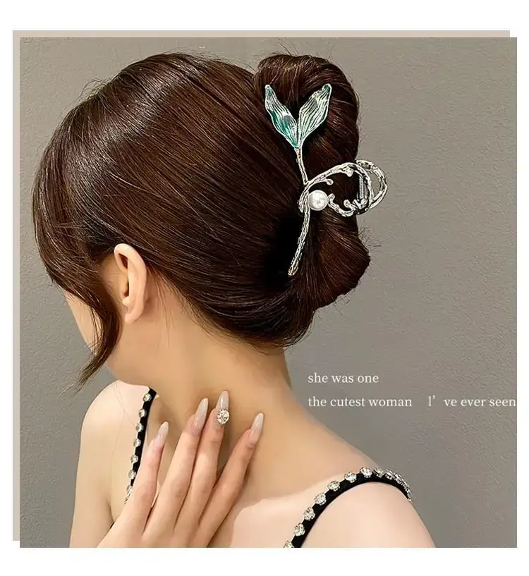 Pearl Shark Hair Clip Large 13cm Women's Headwear — feature 5