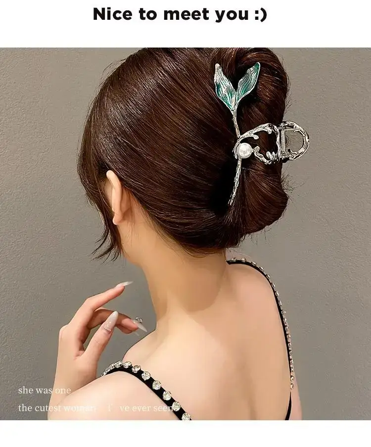Pearl Shark Hair Clip Large 13cm Women's Headwear — feature 6
