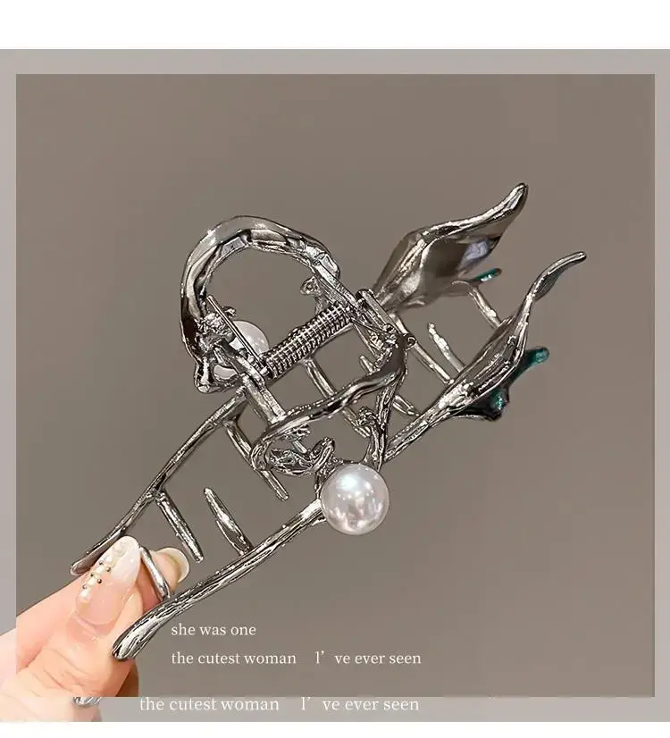 Pearl Shark Hair Clip Large 13cm Women's Headwear — feature 7