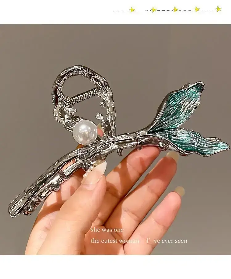 Pearl Shark Hair Clip Large 13cm Women's Headwear — feature 8