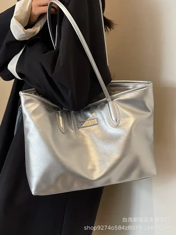 Silver Crossbody Tote Bag Women 2023 Summer Fashion - Image 6