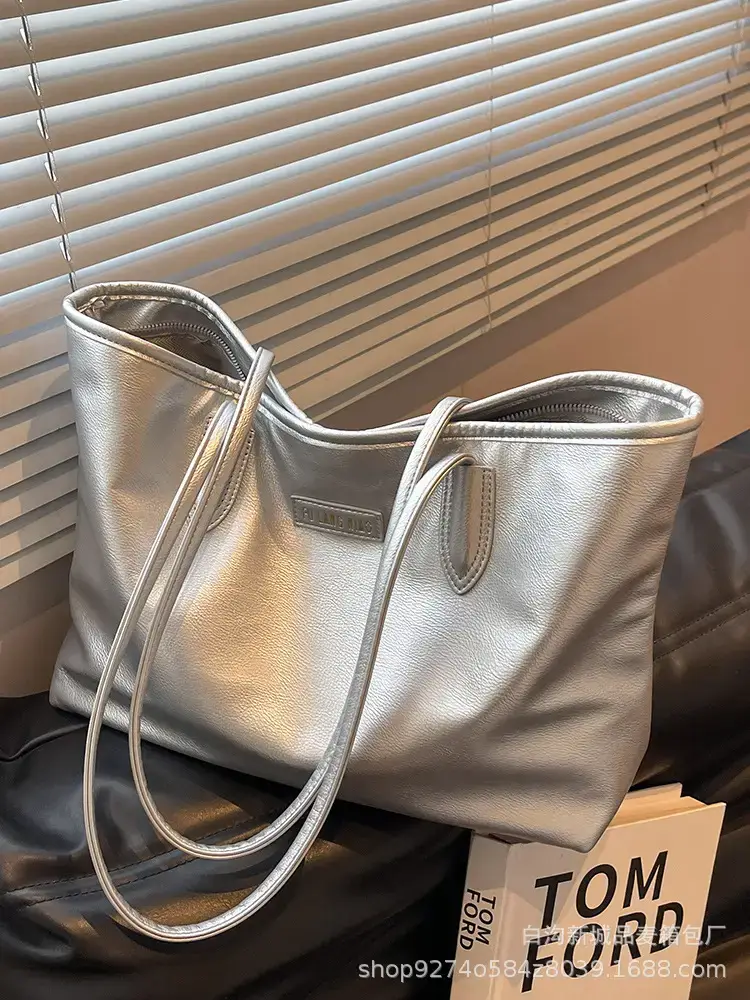 Silver Crossbody Tote Bag Women 2023 Summer Fashion - Image 8