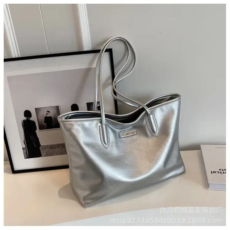 Silver Crossbody Tote Bag Women 2023 Summer Fashion - Image 2