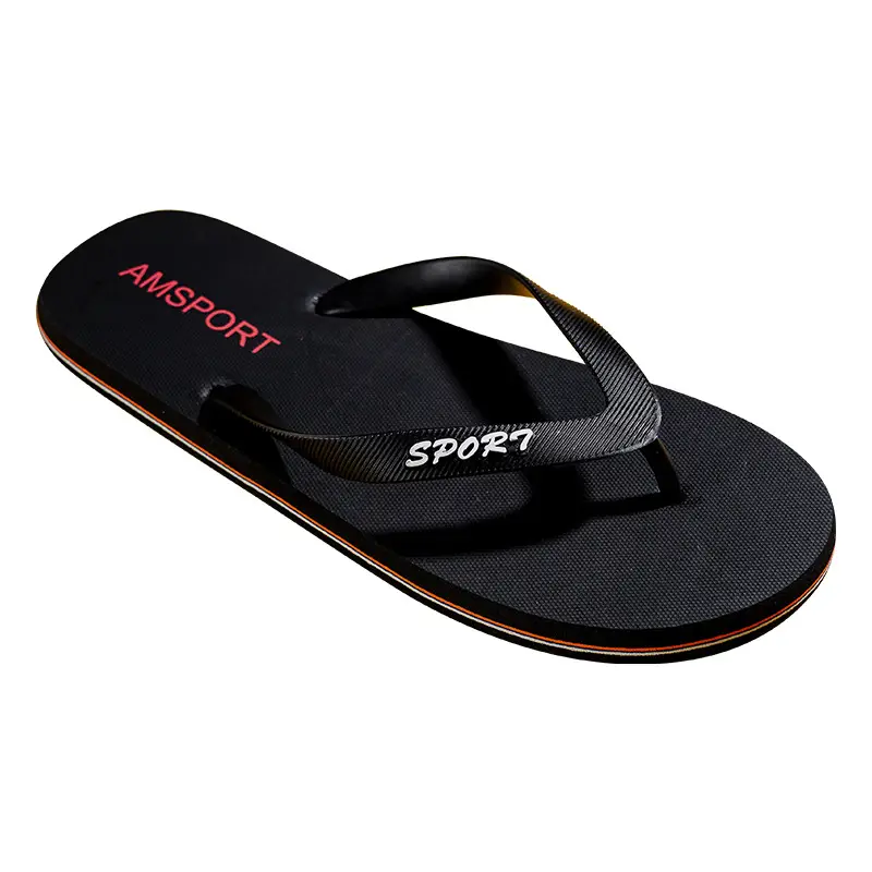 Men Red Rubber Flip Flops Summer Wear