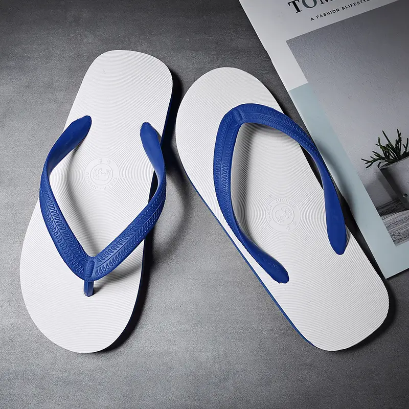 Cool Road Summer Men's Red Slip-On Flip Flops