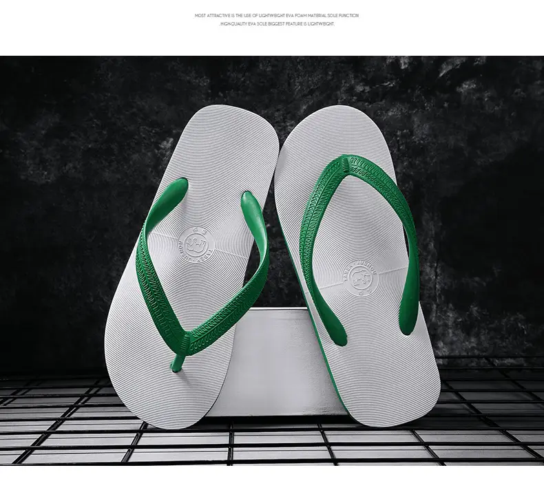 Cool Road Summer Men's Red Slip-On Flip Flops — feature 22
