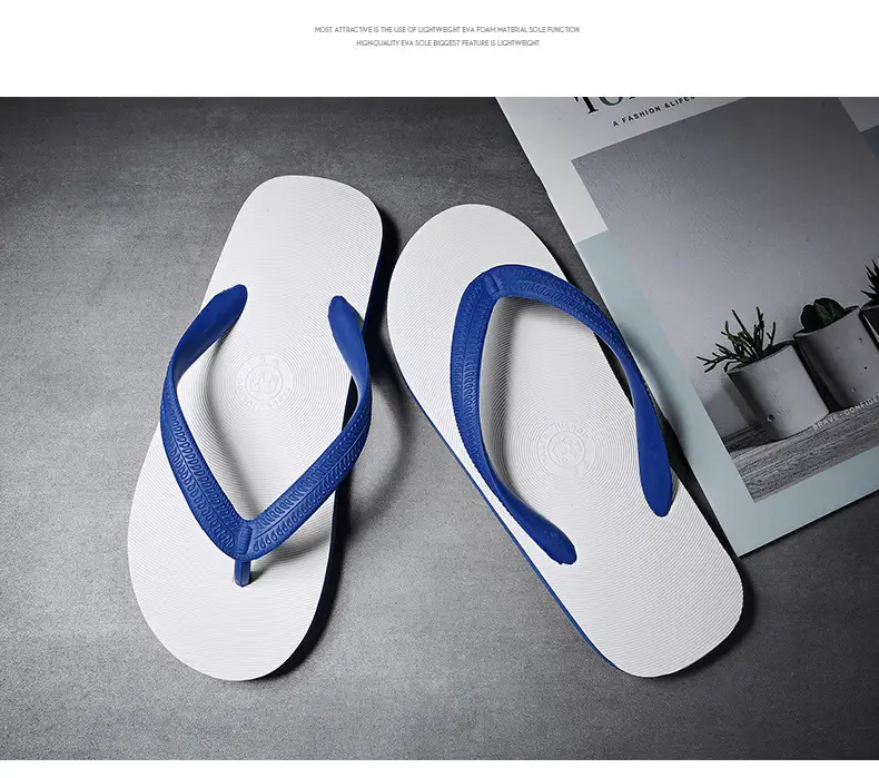 Cool Road Summer Men's Red Slip-On Flip Flops — feature 24
