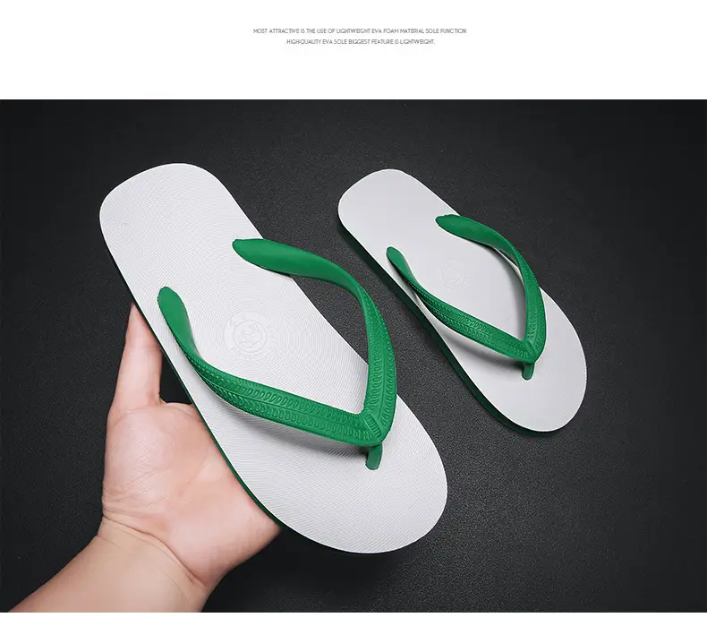 Cool Road Summer Men's Red Slip-On Flip Flops — feature 3
