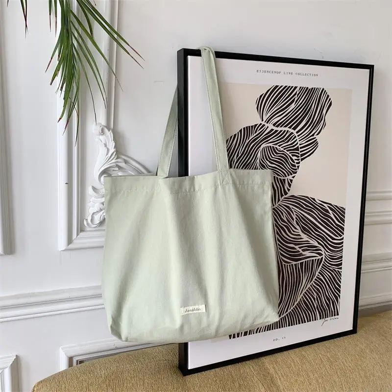 Women's Canvas Tote Bag Large Capacity Navy Blue